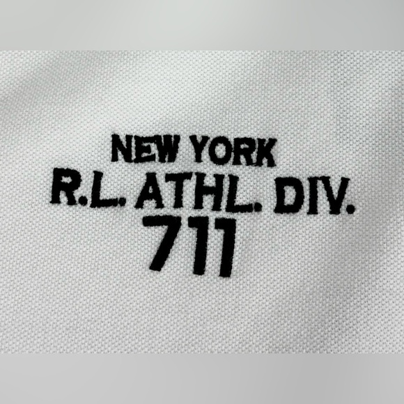 Polo Ralph Lauren Mens 2XL Polo Shirt White Black 100% Cotton #5 Custom Fit - Picture 9 of 10